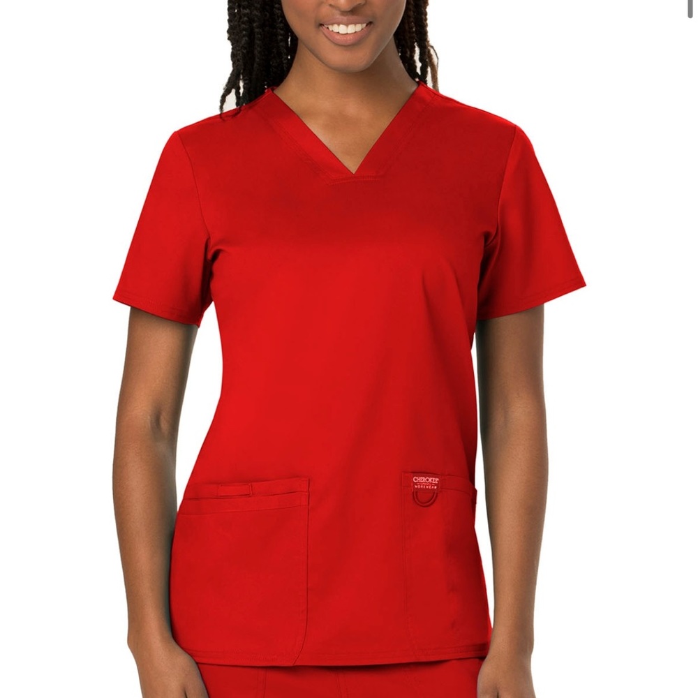 Cherokee Workwear Revolution Women's V-Neck Solid Scrub Top-WW620